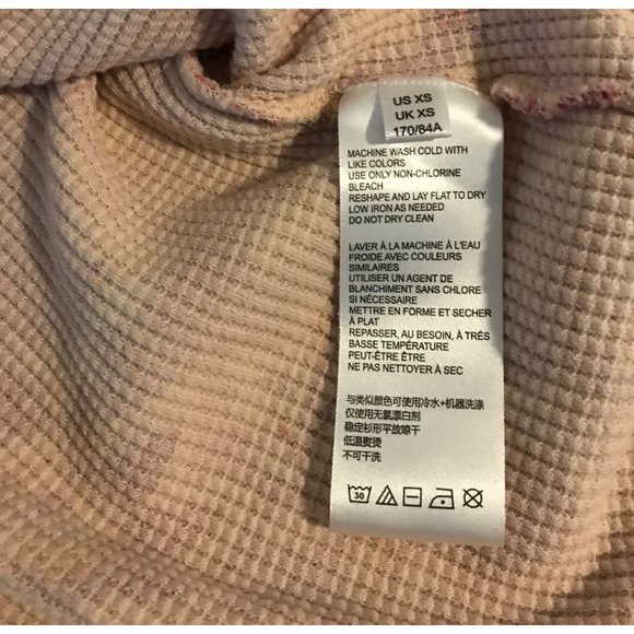 Anthropologie Pilcro Moira Floral Waffle Knit Thermal Top - Size Extra Small - Picture 8 of 9